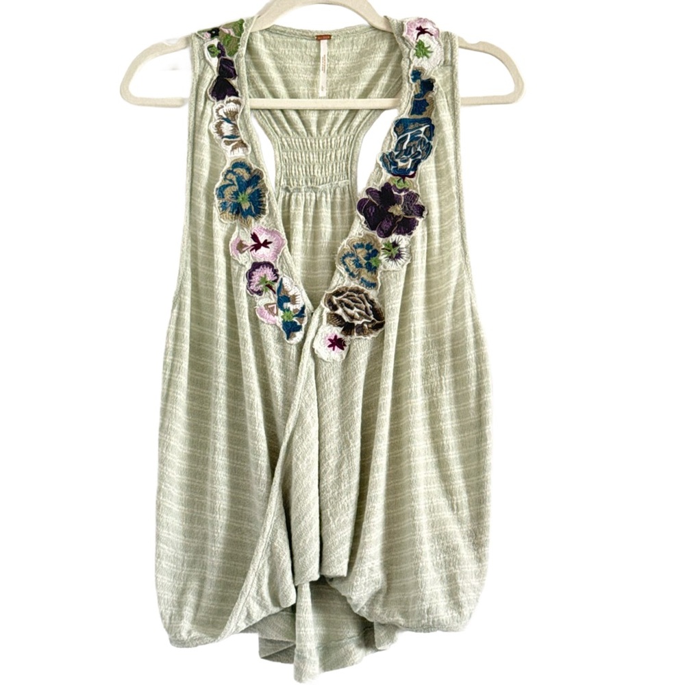 Free People Frida Embroidered Tank Large